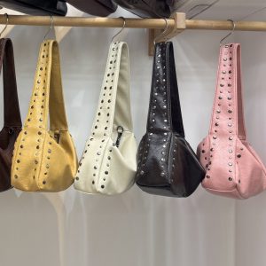 Niche Vintage Biker-style Studded Underarm Bag